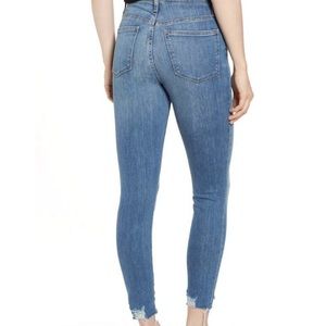 Sierra raw hem high waisted light skinny jeans